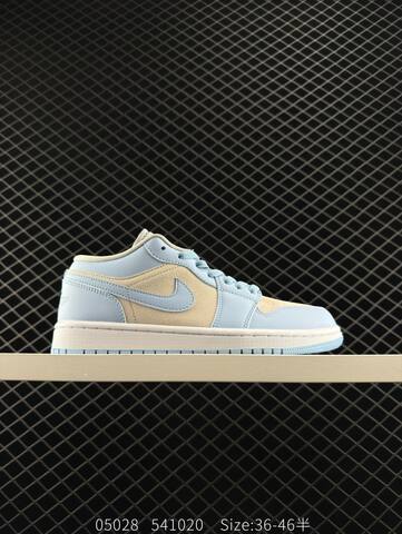 Jordan Air Jordan 1 Low Light Blue Beige White EU 36-46 Sneaker - Unisex (BS-81290)