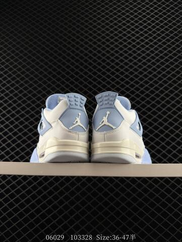 Jordan Air Jordan 4 Retro Aluminum White Light Blue Cream EU 36-47 Basketball Shoe - Unisex (BS-81128)
