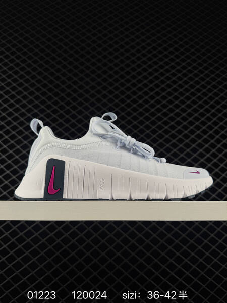 Nike Free Metcon 6 white grey with black and pink accents 36-42 5 training lifestyle