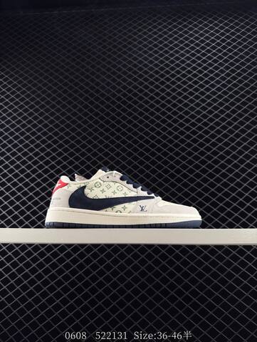 Jordan Air Jordan 1 Low Travis Scott Louis Vuitton Black Off White Green EU 36-46 Sneaker - Unisex (BS-81241)