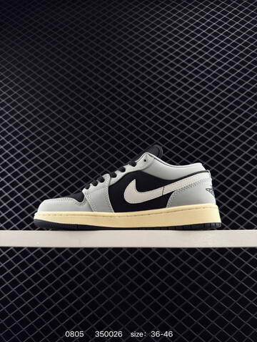 Jordan Air Jordan 1 Low HQ2010-012 Light Grey Black Pale Cream EU 36-46 Sneaker - Unisex (BS-80969)