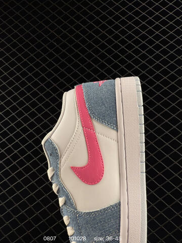 Jordan Air Jordan 1 Low White Light Blue Pink EU 36-45 Sneaker - Unisex (BS-80956)