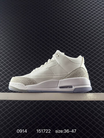 Jordan Air Jordan 3 Retro White Light Grey Ice Blue EU 36-47 Basketball Shoe - Unisex (BS-80713)