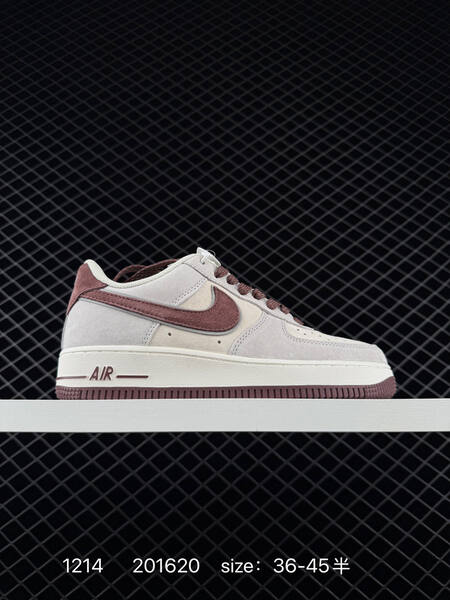 Nike Air Force 1 Low 07 black white gray with red accents EU 36-45 casual lifestyle