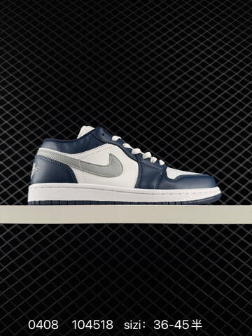 Jordan Air Jordan 1 Low White Navy Grey EU 36-45 Sneaker - Unisex (BS-79531)