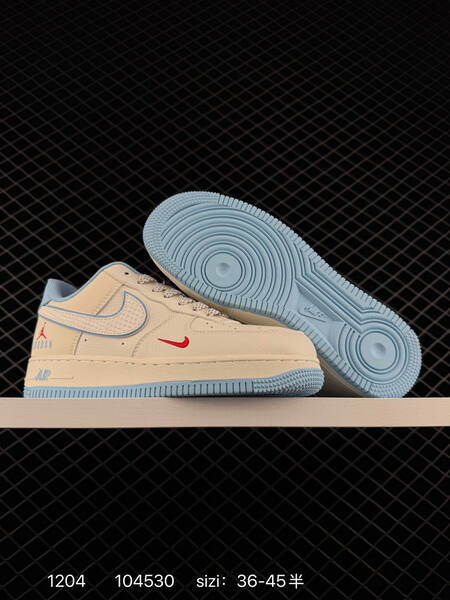 Nike Air Force 1 07 White Grey Red and White Light Blue EU 36-45 5 lifestyle