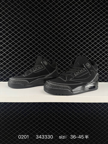 Jordan Air Jordan 3 Retro Black White EU 36-45 Basketball Shoe - Unisex (BS-79734)