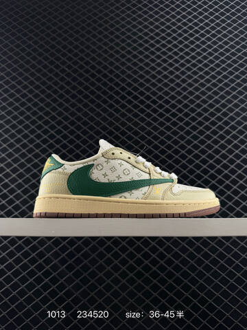 Jordan Travis Scott x Air Jordan 1 Low Louis Vuitton Off White Black Red EU 36-45 Sneaker - Unisex (BS-80525)