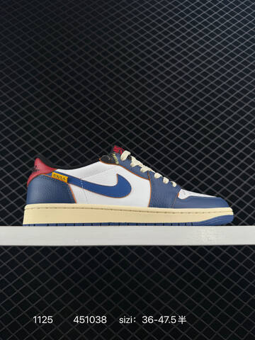Jordan Air Jordan 1 Low White Blue Cream Red Yellow EU 36-47 5 Sneaker - Unisex (BS-80187)