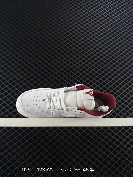 Nike Air Force 1 07 white burgundy 36-45 casual lifestyle