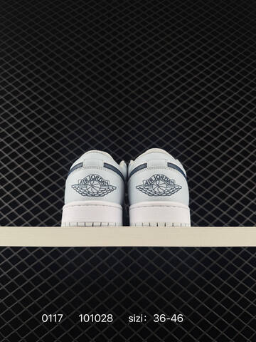 Jordan Air Jordan 1 Low White Light Blue Navy Blue EU 36-46 Sneaker - Unisex (BS-79815)