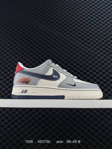 Nike Air Force 1 07 White Cream Navy Grey EU 36-45 lifestyle