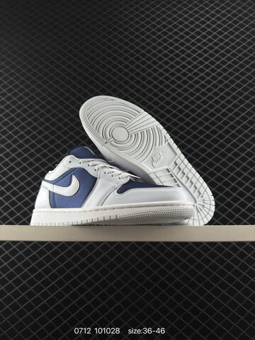 Jordan Air Jordan 1 Low White Navy Blue EU 36-46 Sneaker - Unisex (BS-81075)