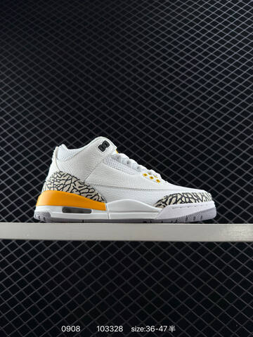 Jordan Air Jordan 3 Retro White Black Blue Grey EU 36-47 Basketball Shoe - Unisex (BS-80743)