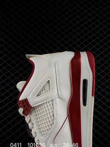 Jordan Air Jordan 4 Retro Sail Red White EU 36-46 Basketball Shoe - Unisex (BS-79506)