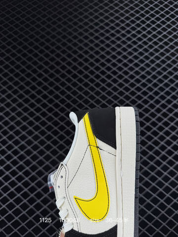 Jordan Air Jordan 1 Low Travis Scott DIY Off White Black Yellow EU 36-45 Sneaker - Unisex (BS-80199)