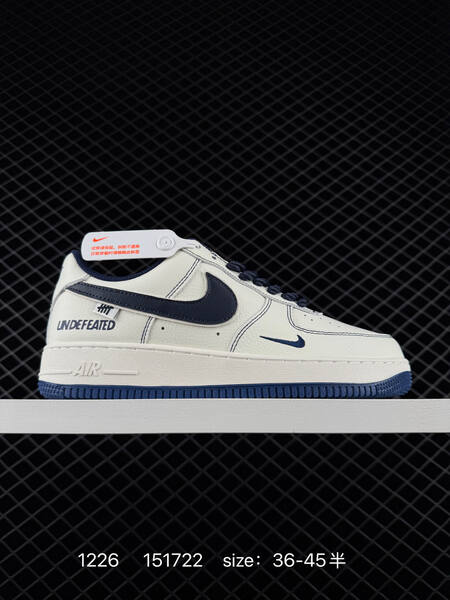 Nike Undefeated x Air Force 1 Low White with assorted accent colors burgundy grey olive navy EU 36-45 lifestyle