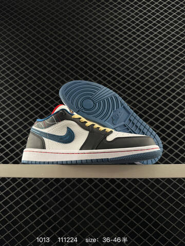 Jordan Air Jordan 1 Low White Black Light Blue Purple EU 36-46 Sneaker - Unisex (BS-80528)