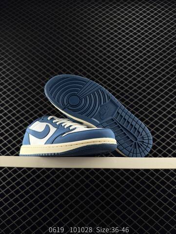 Jordan Air Jordan 1 Low White Black Light Blue EU 36-46 Sneaker - Unisex (BS-81175)