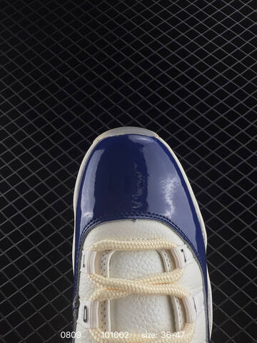 Jordan Air Jordan 11 Retro Gamma Blue White Navy Blue Cream Red EU 36-47 Basketball Shoe - Unisex (BS-80945)