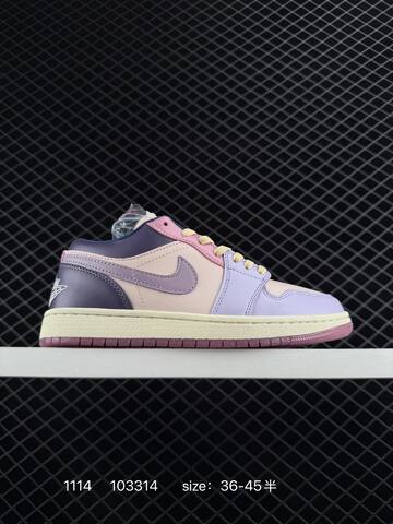 Jordan Air Jordan 1 Low DZ2768-651 Light Pink Purple Cream Dark Purple EU 36-45 Sneaker - Unisex (BS-80278)