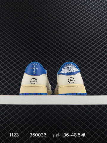 Jordan Travis Scott x Air Jordan 1 Low Sail Blue Cream Black EU 36-48 5 Sneaker - Unisex (BS-80210)