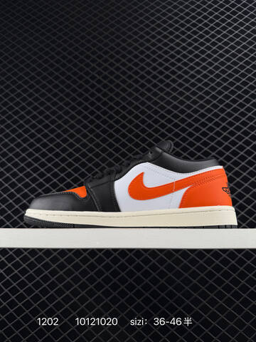 Jordan Air Jordan 1 Low 553560-131 Black Orange White Sail EU 36-46 Sneaker - Unisex (BS-80125)