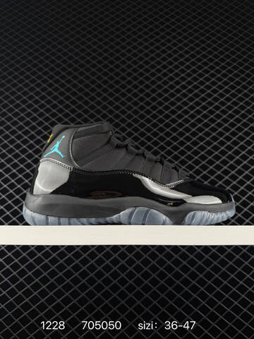 Jordan Air Jordan 11 Retro Black Translucent Light Blue EU 36-47 Basketball Shoe - Unisex (BS-79958)