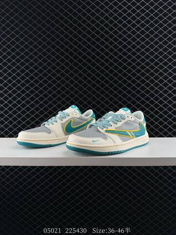 Jordan Air Jordan 1 Low OG Sail Grey Teal Yellow EU 36-46 Skate Shoe - Unisex (BS-81332)