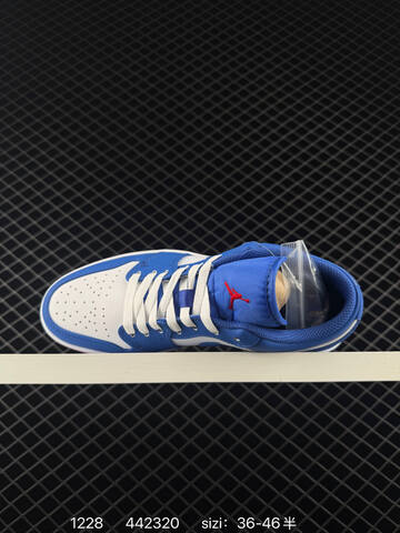 Jordan Air Jordan 1 Low White Blue Red EU 36-46 Sneaker - Unisex (BS-79967)