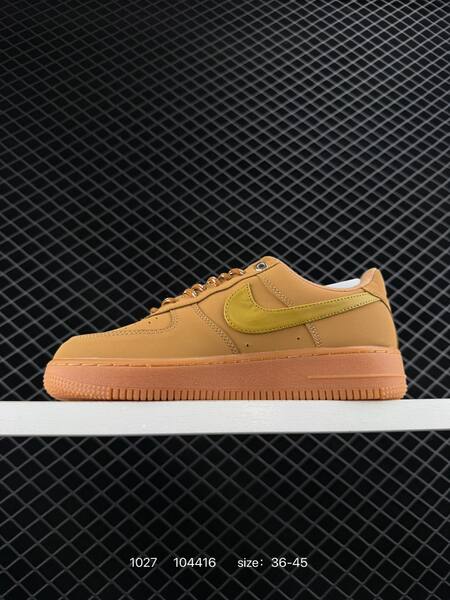 Nike Air Force 1 Low tan gum with olive swoosh EU 36-45 lifestyle