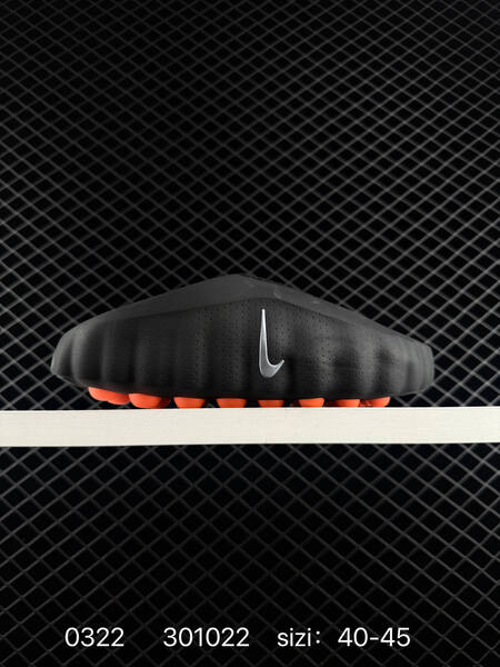 Nike Mind 001 Recovery Slide black with orange accents 40-45 casual lifestyle