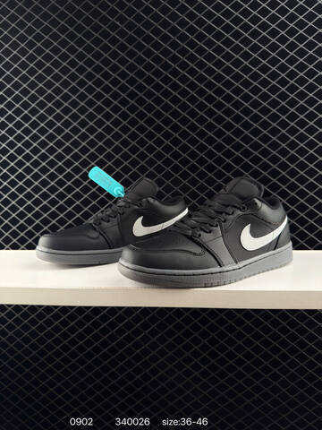 Jordan Air Jordan 1 Low Black White Grey EU 36-46 Basketball Shoe - Unisex (BS-80786)