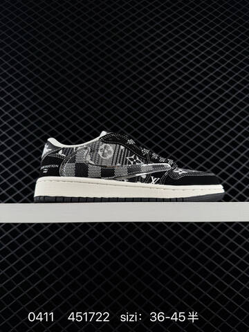 Jordan Air Jordan 1 Low Travis Scott Reverse Mocha Custom Off White Dark Green EU 36-45 Sneaker - Unisex (BS-79505)