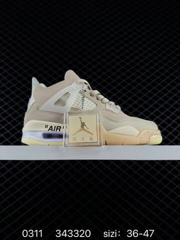 Jordan Air Jordan 4 Retro Beige Black White Red EU 36-47 Basketball Shoe - Unisex (BS-79678)