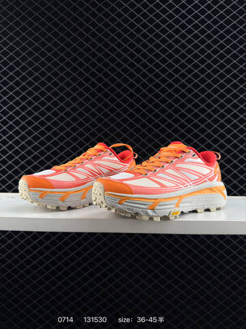 HOKA ONE ONE Mafate Speed 2 Low TPU Orange Red White Beige EU 36-45 Trail Shoe Trail Running Sneakers - Unisex (BS-86555)