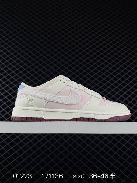 Nike SB Dunk Low white pink burgundy EU 36-46 skate lifestyle