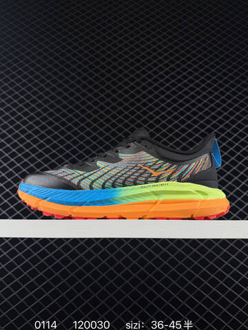 HOKA ONE ONE Mafate Speed 4 Black Lime Green Orange Red Blue EU 36-45 Trail Shoe Trail Running Sneakers - Unisex (BS-86322)