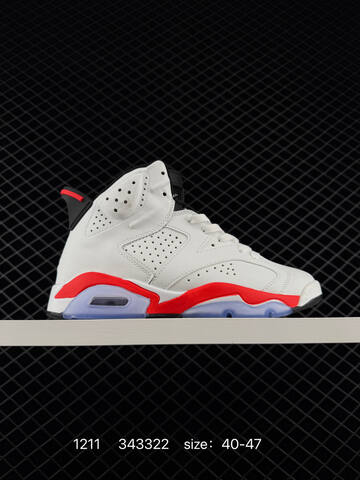 Jordan Air Jordan 6 Retro Low PSG White Red Black 40-47 Basketball Shoe - Men's (BS-80078)