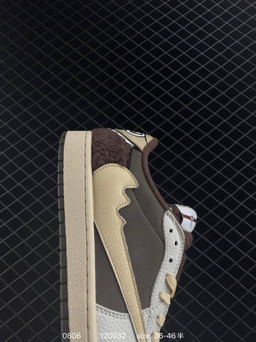 Jordan Air Jordan 1 Low OG Fragment Design x Travis Scott Brown Beige White Dark Brown EU 36-46 Sneaker - Unisex (BS-80962)