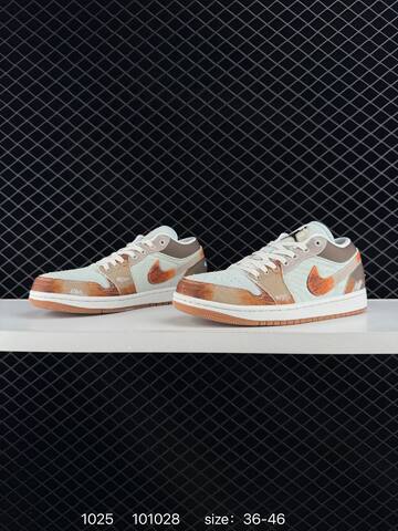 Jordan Air Jordan 1 Low Light Blue Brown Orange White Gum EU 36-46 Sneaker - Unisex (BS-80447)