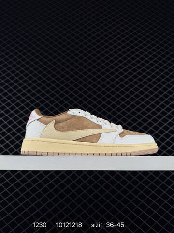 Jordan Travis Scott x Fragment Design x Air Jordan 1 Low OG Yellow Blue White Gum EU 36-45 Sneaker - Unisex (BS-79937)