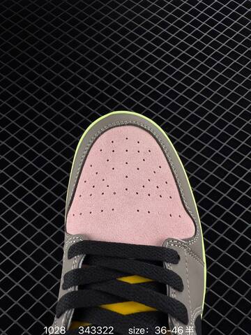 Jordan Air Jordan 1 Low HQ2010-012 Grey Pink Black Purple Neon Yellow White EU 36-46 Sneaker - Unisex (BS-80413)
