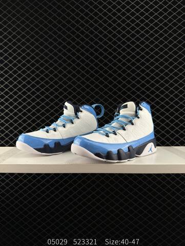 Jordan Air Jordan 9 Retro 302370 161 White University Blue Navy White EU 40-47 Basketball Shoe - Men's (BS-81286)