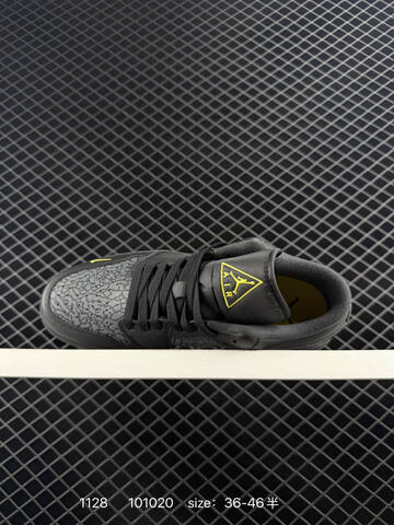 Jordan Air Jordan 1 Low Elephant SE Black Grey Neon Yellow EU 36-46 Sneaker - Unisex (BS-80167)