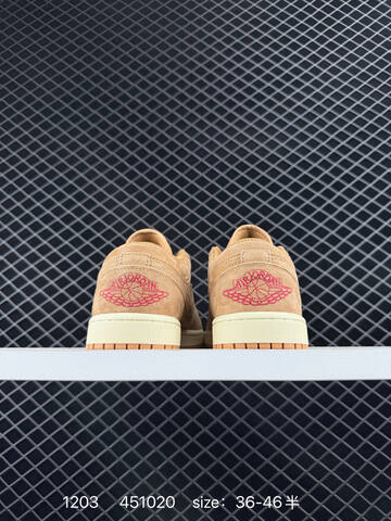 Jordan Air Jordan 1 Low HV4089-200 Wheat Beige Cream Red EU 36-46 Sneaker - Unisex (BS-80123)