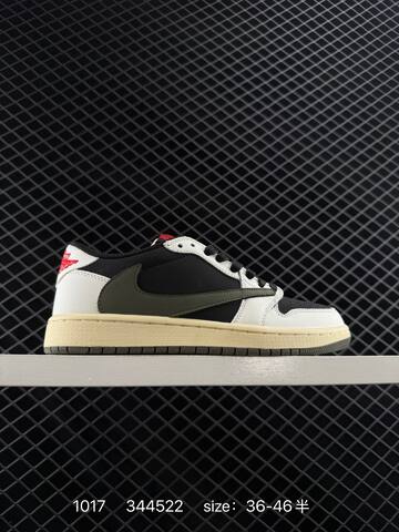 Jordan Air Jordan 1 Low Travis Scott Reverse Mocha DZ4137-106 White Black Olive Cream Red EU 36-46 Sneaker - Unisex (BS-80495)