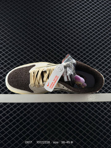 Jordan Air Jordan 1 Low Dark Brown Cream Beige Off White EU 36-45 Sneaker - Unisex (BS-80890)