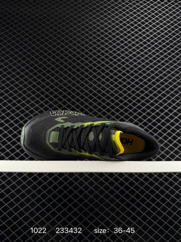 HOKA ONE ONE Mafate X Black Olive Green Neon Yellow EU 36-45 Trail Shoe Trail Running Sneakers - Unisex (BS-86415)