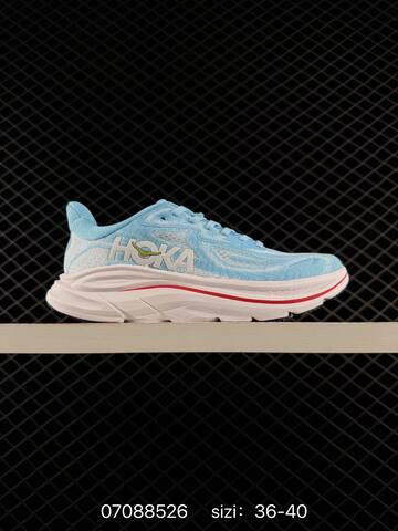 HOKA ONE ONE Clifton 10 Navy Blue Black Red White EU 36-40 Running Shoe Running Sneakers - Unisex (BS-86167)